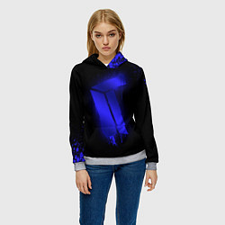 Толстовка-худи женская Titan: Black collection, цвет: 3D-меланж — фото 2