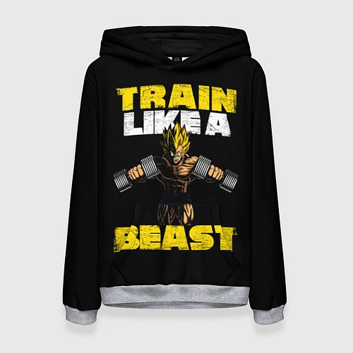 Женская толстовка Train Like a Beast / 3D-Меланж – фото 1