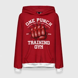 Толстовка-худи женская One Punch Gym, цвет: 3D-белый