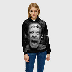 Толстовка-худи женская Shameless Face, цвет: 3D-черный — фото 2