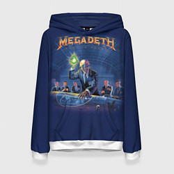 Толстовка-худи женская Megadeth: Rust In Peace, цвет: 3D-белый