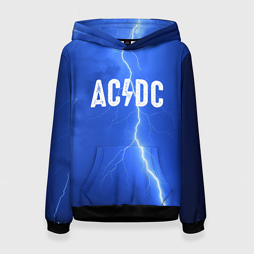 Женская толстовка AC/DC: Lightning / 3D-Черный – фото 1