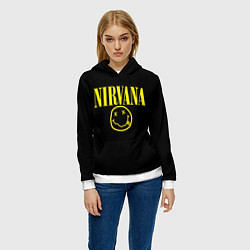 Толстовка-худи женская Nirvana Rock, цвет: 3D-белый — фото 2