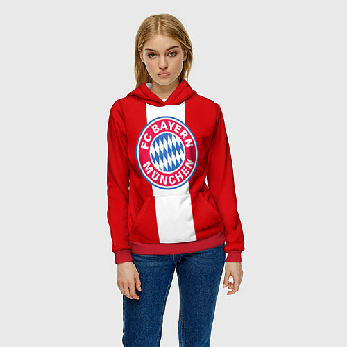 Женская толстовка Bayern FC: Red line / 3D-Красный – фото 3