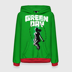 Толстовка-худи женская Green Day: Girl, цвет: 3D-красный