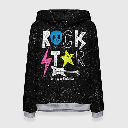 Женская толстовка Rock Star / 3D-Меланж – фото 1