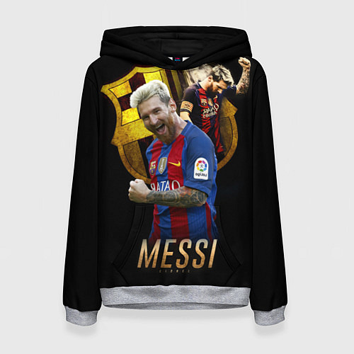 Женская толстовка Messi Star / 3D-Меланж – фото 1