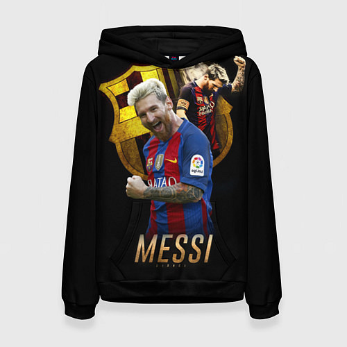 Женская толстовка Messi Star / 3D-Черный – фото 1