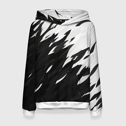 Толстовка-худи женская Black & white, цвет: 3D-белый