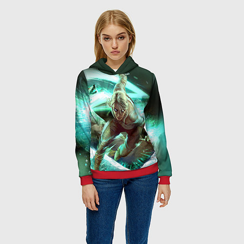 Женская толстовка Цири / 3D-Красный – фото 3