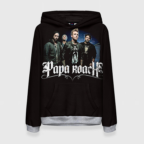 Женская толстовка Paparoach: Black style / 3D-Меланж – фото 1