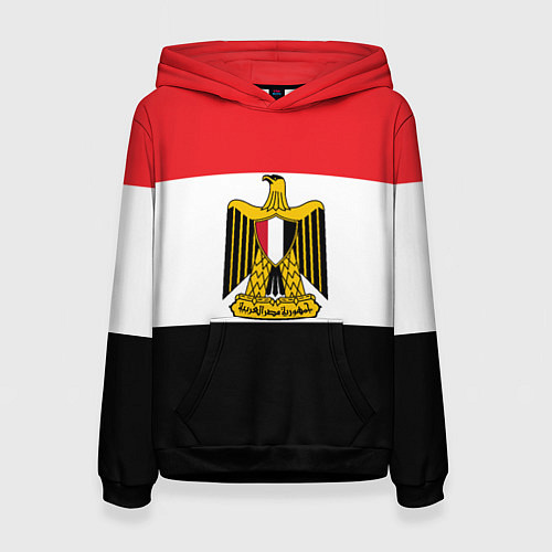 Женская толстовка Флаг и герб Египта / 3D-Черный – фото 1
