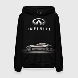 Толстовка-худи женская Infiniti, цвет: 3D-черный