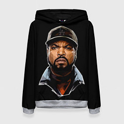 Толстовка-худи женская Ice Cube цвета 3D-меланж — фото 1