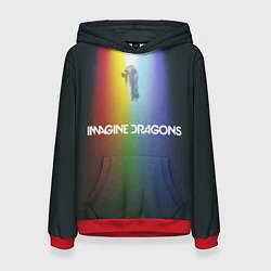 Толстовка-худи женская Imagine Dragons, цвет: 3D-красный