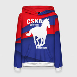 Толстовка-худи женская CSKA est. 1911, цвет: 3D-белый