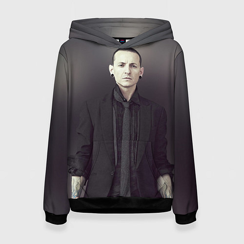 Женская толстовка Честер Беннингтон / 3D-Черный – фото 1