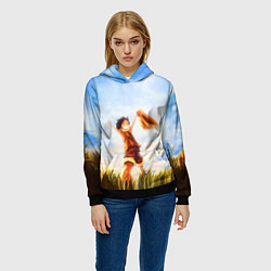 Толстовка-худи женская Ван-Пис, цвет: 3D-черный — фото 2