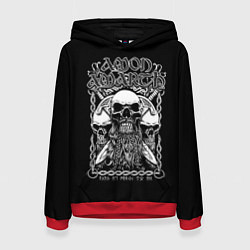 Толстовка-худи женская Amon Amarth: Trio Skulls, цвет: 3D-красный