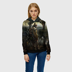 Толстовка-худи женская STALKER: Call of Pripyat, цвет: 3D-черный — фото 2