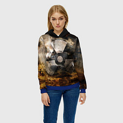 Толстовка-худи женская STALKER: Nuclear, цвет: 3D-синий — фото 2