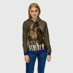 Толстовка-худи женская STALKER: Warrior, цвет: 3D-синий — фото 2