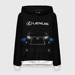 Толстовка-худи женская Lexus, цвет: 3D-белый