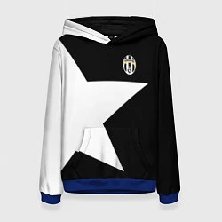 Толстовка-худи женская FC Juventus: Star, цвет: 3D-синий