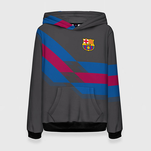 Женская толстовка Barcelona FC: Dark style / 3D-Черный – фото 1