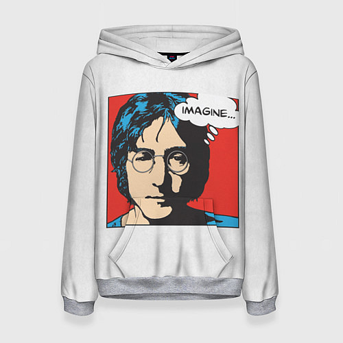 Женская толстовка John Lennon: Imagine / 3D-Меланж – фото 1