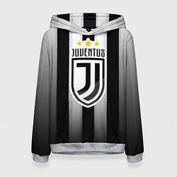 Толстовка-худи женская Juventus FC: New logo, цвет: 3D-меланж