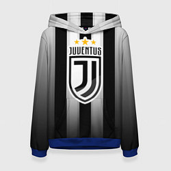 Толстовка-худи женская Juventus FC: New logo, цвет: 3D-синий