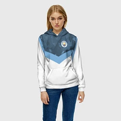 Толстовка-худи женская Manchester City FC: Sport, цвет: 3D-белый — фото 2