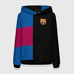 Толстовка-худи женская Barcelona FC: Black style, цвет: 3D-черный