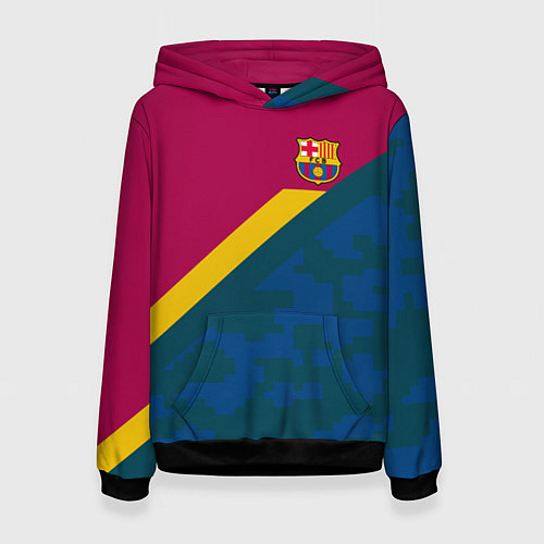 Женская толстовка Barcelona FC: Sport Camo 2018 / 3D-Черный – фото 1