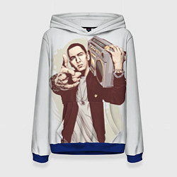 Толстовка-худи женская Eminem: Street Music, цвет: 3D-синий