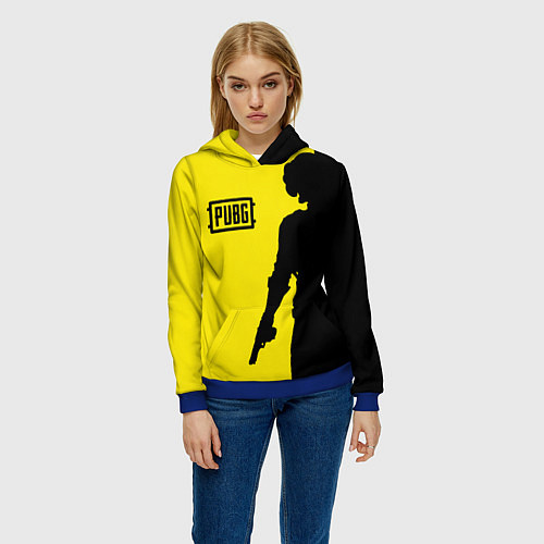 Женская толстовка PUBG: Yellow Shadow / 3D-Синий – фото 3