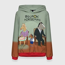 Толстовка-худи женская BoJack Horseman, цвет: 3D-красный