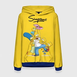 Толстовка-худи женская Simpsons Family, цвет: 3D-синий