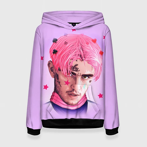 Женская толстовка Lil Peep: Pink Edition / 3D-Черный – фото 1