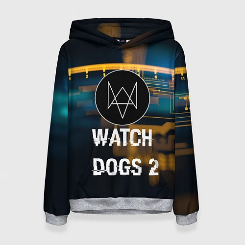 Женская толстовка Watch Dogs 2: Tech Scheme / 3D-Меланж – фото 1