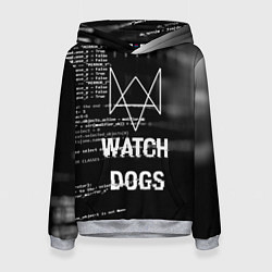 Толстовка-худи женская Watch Dogs: Hacker, цвет: 3D-меланж