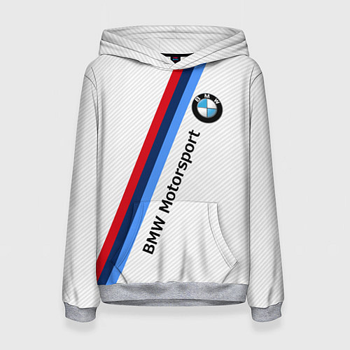 Женская толстовка BMW Motorsport: White Carbon / 3D-Меланж – фото 1