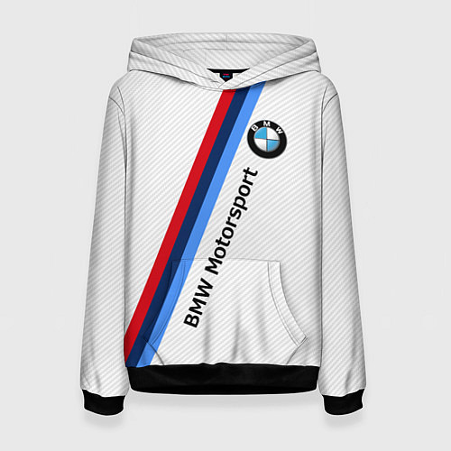 Женская толстовка BMW Motorsport: White Carbon / 3D-Черный – фото 1