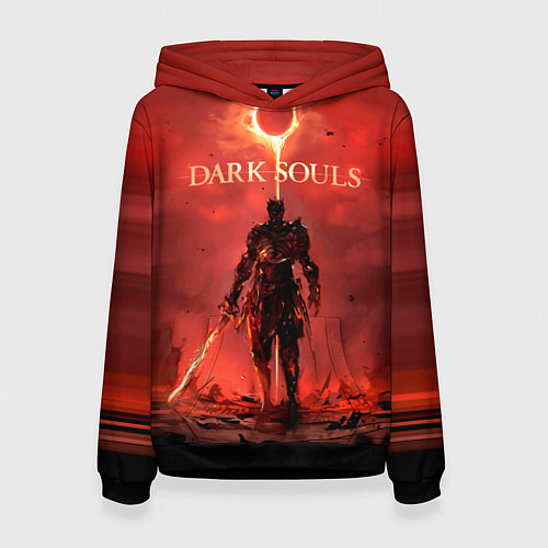 Женская толстовка Dark Souls: Red Sunrise / 3D-Черный – фото 1