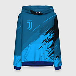 Толстовка-худи женская FC Juventus: Blue Original, цвет: 3D-синий