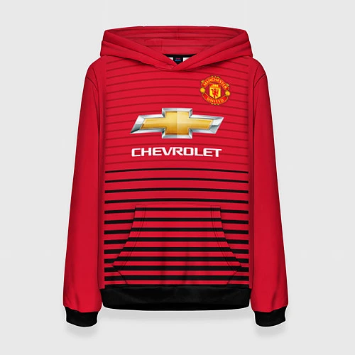 Женская толстовка FC Manchester United: Away 18/19 / 3D-Черный – фото 1