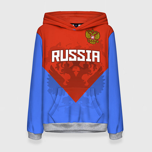 Женская толстовка Russia Red & Blue / 3D-Меланж – фото 1