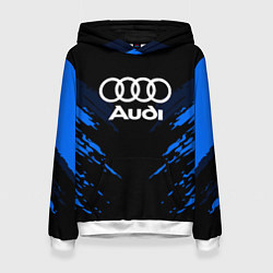 Толстовка-худи женская Audi: Blue Anger, цвет: 3D-белый