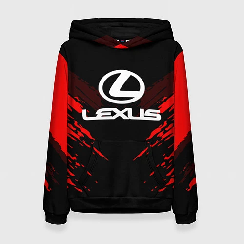 Женская толстовка Lexus: Red Anger / 3D-Черный – фото 1